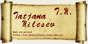 Tatjana Milešev vizit kartica